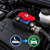 12V/24V Manual Battery Disconnect Switch, Heavy-Duty Battery Cut-Off Switch for