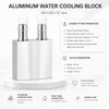 CLYXGS Aluminum Water Cooling Block 40mm×40mm×12mm M-Type Channel Liquid Cooler
