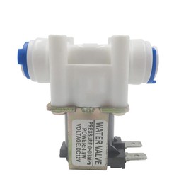 ANCLLO 12V 0.25inch Inlet Water Solenoid Valve Normally Closed for RO Reverse Osmosis Pure System - DC 12V 1/4" Inlet Feed Water Solenoid Valve Quick Connect N/C Normally Closed no Water Pressure