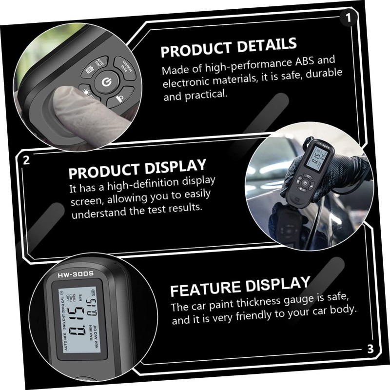 ULTECHNOVO Digital Gauge Coating Thickness Car Paint Tester High Accuracy