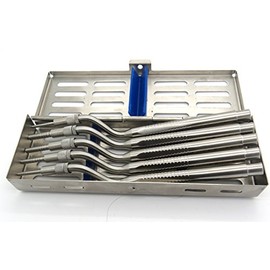 Osteotomes Set Dental Implant Bone Spreading Adjustable Screw Concave Tip with Sterilization Cassette