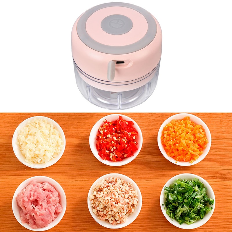 Mini Chopper Durable Electric 100ml Capacity Quickly Chopping Portable Grinder