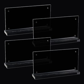 WEBEEDY Pack of 4 Acrylic Banknotes Display Frame Dollar Bill Photo Holder for Banknotes Dollar Case Currency Ticket Protector Paper Money Frame for Money Collector Collection Gifts for Christmas