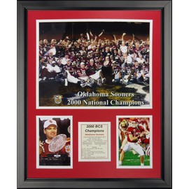 Legends Never Die 2000 Oklahoma Sooners National Champions Framed Photo Collage, 16" x 20"