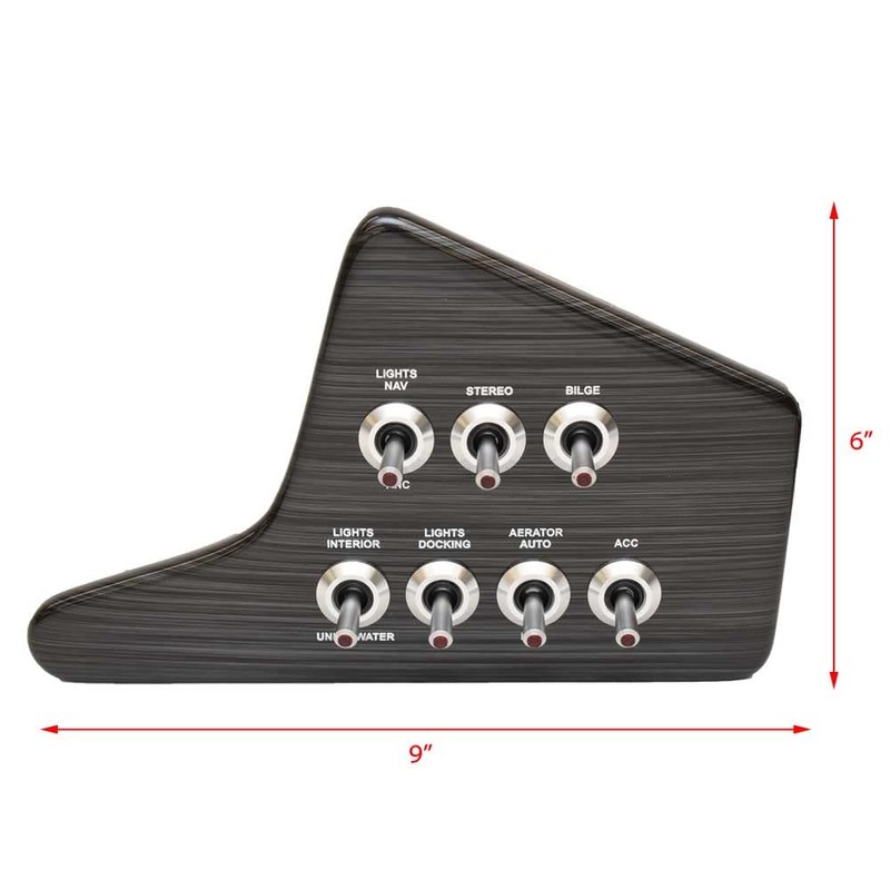 Lowe Boat Toggle Switch Panel 2280202 | SS/SF 9 x