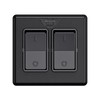 Leisure LED Modern Double SPST On-Off Switch with Bezel, 12-Volt,