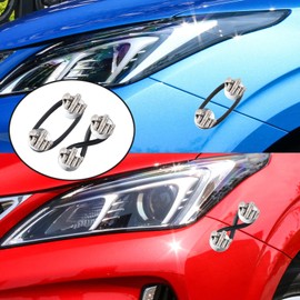 Temzzer Bumper Quick Release Fasteners Cool Aluminium Fender Washers Screws for Car Bumper Trunk Fender Hatch 4PCS (Silver 1)