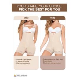 MARIAE FAJAS Colombiana Stage 2 Tummy Tuck Compression Garment Butt Lifting Tummy Control Shapewear for Women Black 2XL