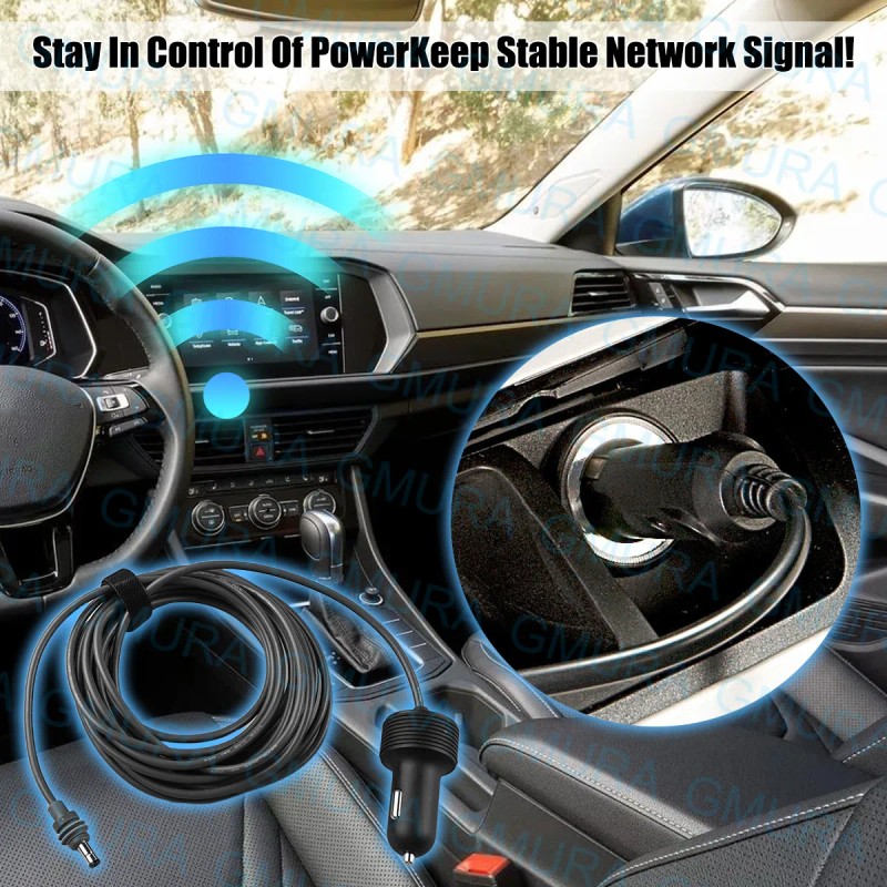 Cable Alimentador Con Cargador Coche Para Starlink Mini, 5m