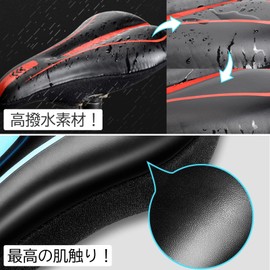 SanDoll Bicycle Saddle Cover, Waterproof, Super Thick, Memory Foam Cushion, No Back Pain, Mountain Bike/Road Bike, Tape Cloth Type (Blue)