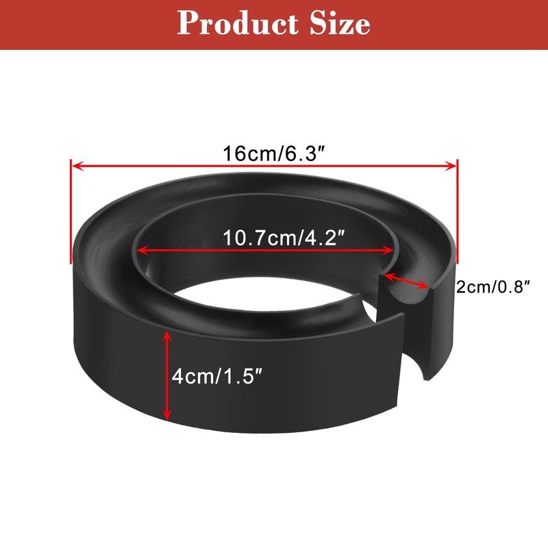 OwnMy 4PCS Rubber Coil Spring Spacers for Cars Heavy Duty