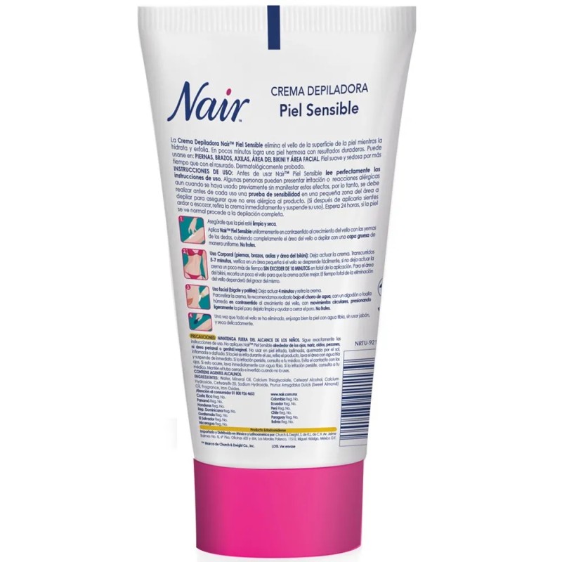 Crema Depiladora Nair Piel Sensible Delicada 150ml Delicadas Sensibles