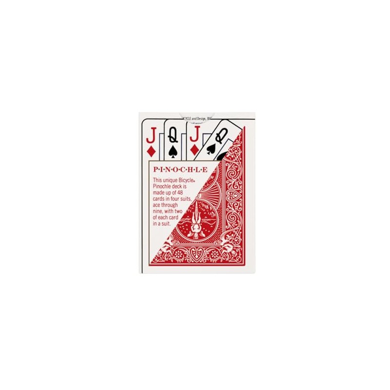 Bicycle Pinochle - Cartas de Juego, índice estándar, 1 baraja