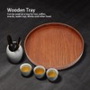 Wooden Round Tea Cup Tray Coffee Plates Holder Serving Tray