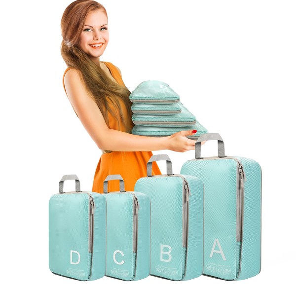 Compression Packing Cubes for Travell - Premium 377D Fabric Packing