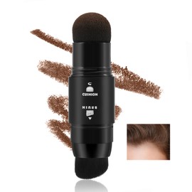 GEUUFEA Hair Root Touch-Up Powder, Double Head Cover Gray Hair with Sponge & Brush, Waterproof Contour Hairline Powder for Hair Loss Thin Hair