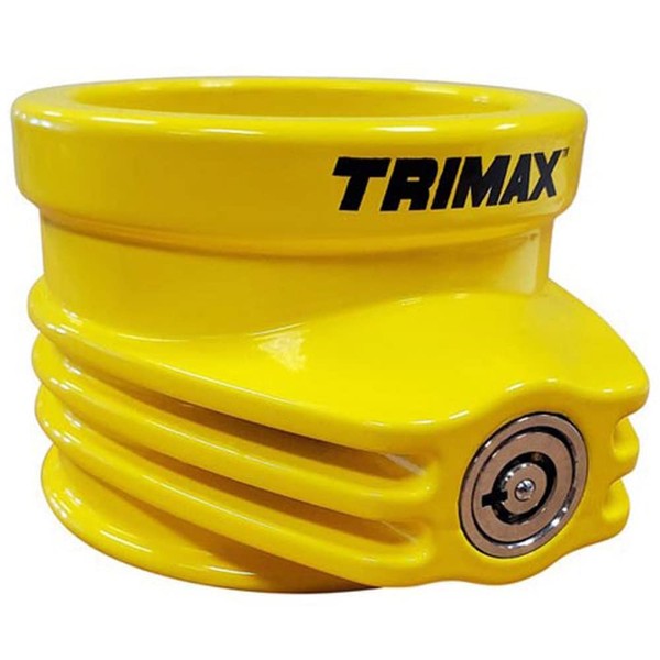 TRIMAX TFW60 Ultra Tough Alloy 5th Wheel King Pin Lock, (New Improved Version), Yellow