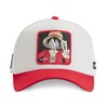 Capslab Luffy One Piece Beige Red Adjustable Snapback Cap