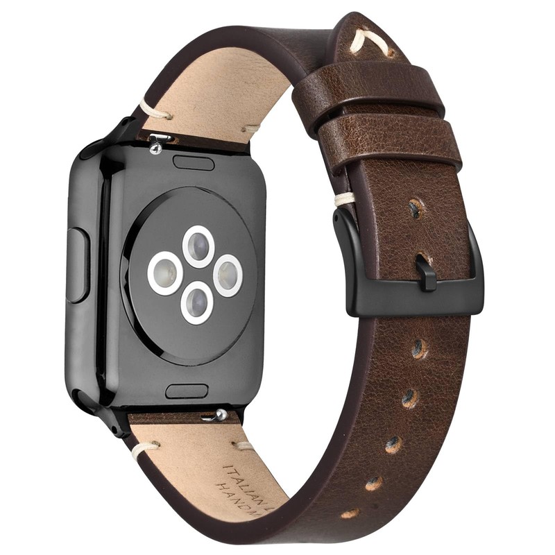 ANNEFIT Genuine Leather Watch Band, 0.7 inch (18 mm), 0.8