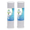 CFS – 2 Pack Carbon Block Water Filter Cartridges Compatible