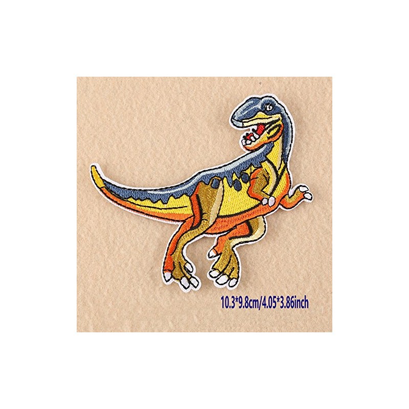 12Pc Fashion Jurassic Park Embroidered Dinosaur Patch for Clothing Applique