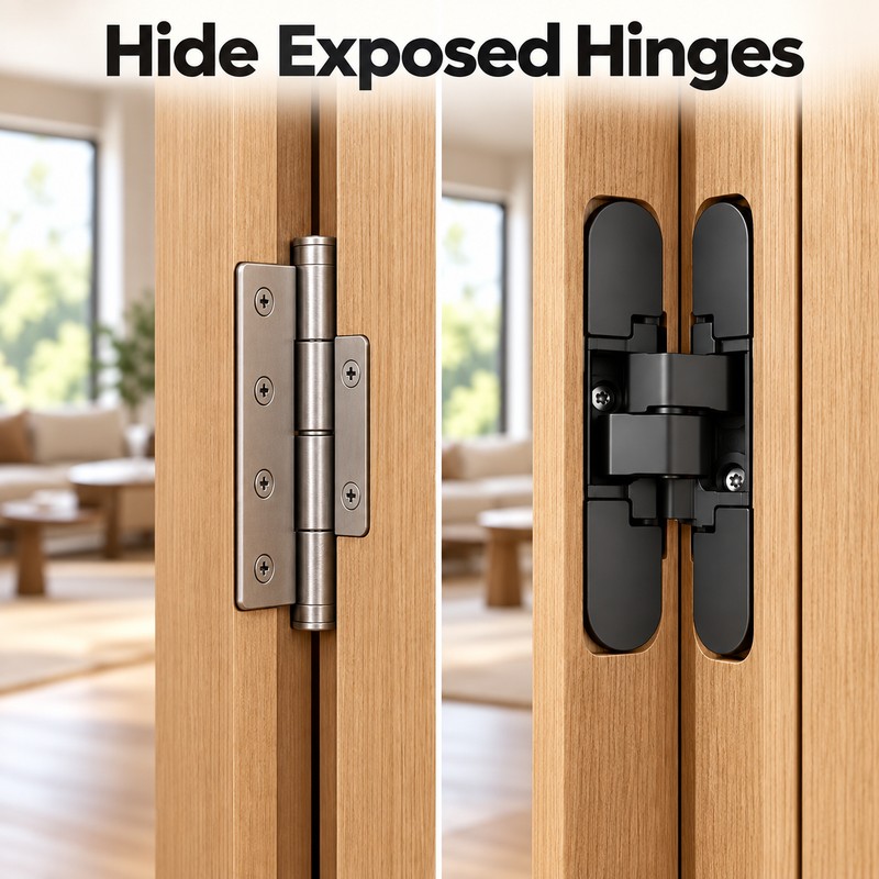 180° Invisible Door Hinge for Wooden Doors – Zinc Alloy