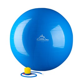 Black Mountain Products Static Strength Exercise Stability Ball with Pump, 2000 lb/85cm, Blue
