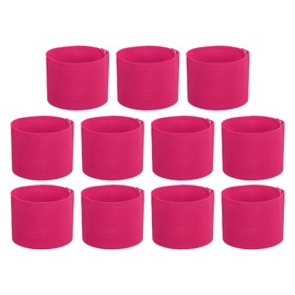 PATIKIL Fußball Kapitänsbinde, 11 Stück Kapitänsarmbänder für Fußball Elastische Kapitänsbinde Sport Kapitänsarmbänder für Jugendliche Erwachsene Fußballteamtraining Rosarot