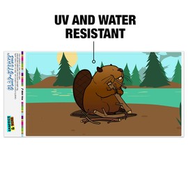 GRAPHICS & MORE Beaver Chomping Wood Automotive Car Window Locker Bumper Sticker