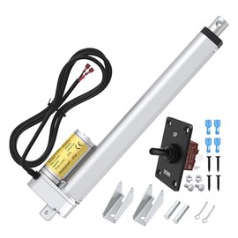 RVMARINEPAT Actuador 12V, Actuador Eléctrico de Alta Velocidad 14 mm/s Actuador Lineal Impermeable 12V 25 cm de Curso 1000N/220lbs para E...