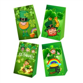 12pcs Happy St Patrick's Day Party Favor Gift Bags Goodie Bags,Happy st patrick's day Party Supplies for Kids Decorations