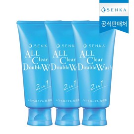 Senka All Clear Double Wash 120g 3pcs / 센카  올 클리어 더블 워시 120g 3개