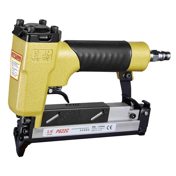 meite P622C Pin Nailer Pneumatic Micro 23 Gauge Pin Nailer Gun Accept 3/8-Inch to 7/8-Inch 23 Gauge Pin Nails Ideal for Cabinets, Paneling, Crafts, Picture Frames