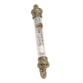 Sealed Scroll Gold-Tone Mezuzah