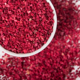 Drink Botanicals | Freeze Dried Raspberry Crumble Grit Pieces | 100% Natural | 5.29oz, 150 Grams | Non-GMO | Dried Raspberries for baking, Garnishing, Cakes | Raspberry Pieces | Pet Recyclable Jar