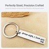 ZEARPT Drive Safe I Love You Keychain, Couples Initials Keychains,