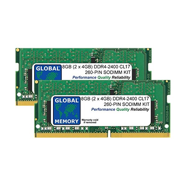 8GB (2 x 4GB) DDR4 2400MHz PC4-19200 260-PIN SODIMM MEMORY