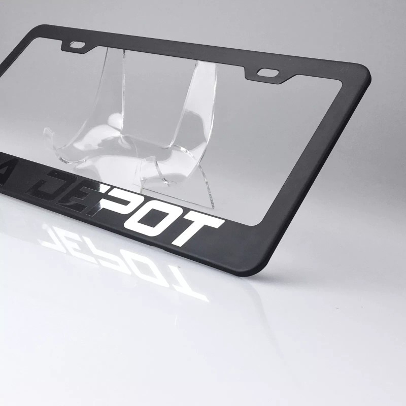 KA Laser Engraved Lotus Logo Mirror Matte Black License Plate