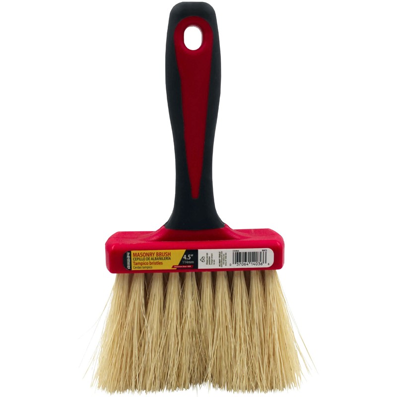 ALLWAY BMTS Heavy-Duty Masonry Brush with Tampico Bristles, 4 1/2″