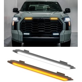 Sidi LED Grill Turn Signal Lights for Toyota Tundra 2022-2025 DRL Head Light Bars