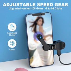 Auto Clicker for Smart Phone, Phone Screen Tapper for Phone Apps, Fast Click Simulation Finger Continuous Click for Gaming, Live Broadcasts Likes, Adjustable Speed