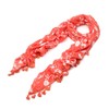TrendsBlue Premium Viscose Elegant Lace Floral Scarf, Coral