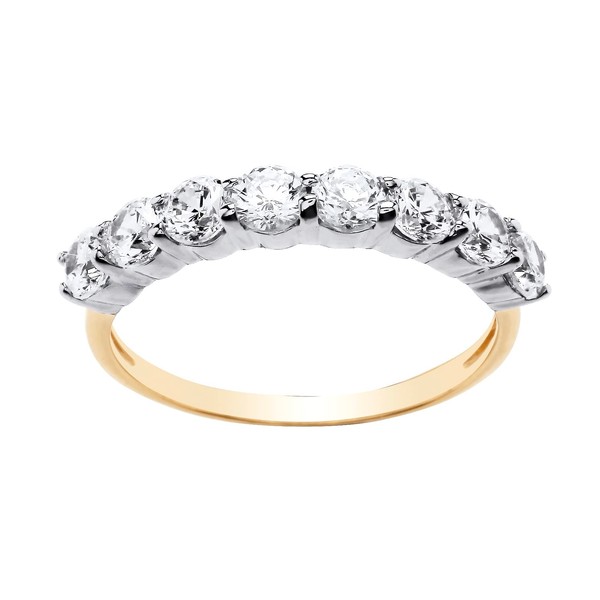 Old English Jewellers 9ct Gold on Silver 1.50ct Eternity Ring