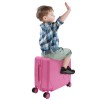 18" Kids Ride-On Suitcase Children Rolling Luggage Case Password Lock