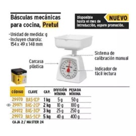Pretul Báscula de cocina Pretul BAS-1CP