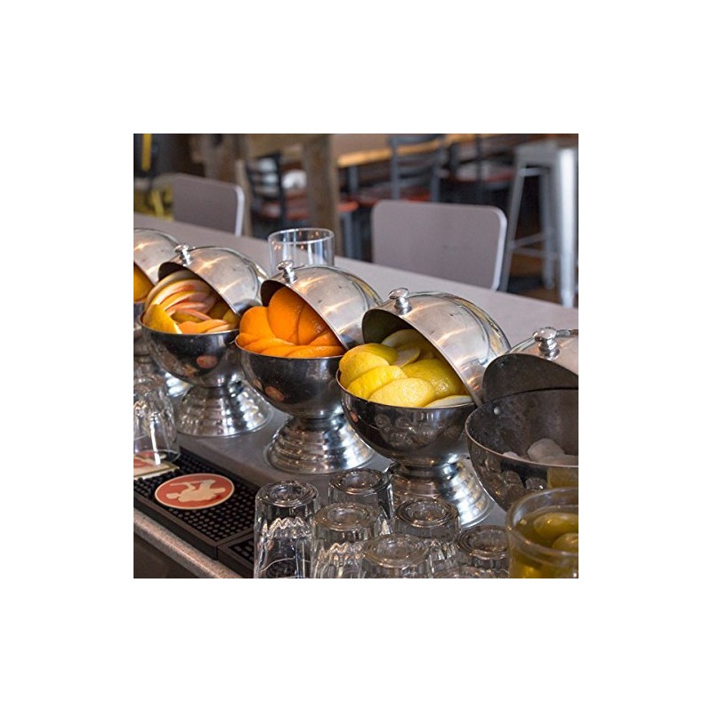 Winco 20 Ounce Sugar Bowl with Roll Top, Stainless Steel,