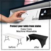 Dololoo Stretchable Tablecloths 6ft for Rectangle Tables with Open Back,