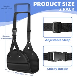 Travel Essentials for Women Men, 2 Pack Black Airplane Footrest Leg Foot Hammock Rest Travel Luggage Accessories Gadgets Under Desk Flying Long Fight Trip Seat Organizer Must Haves Gifts Kids Needs