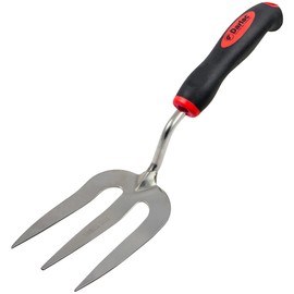 Darlac Garden Hand Fork – Perfect for Flower Beds and Borders – Garden Hand Fork with Rubber Handle