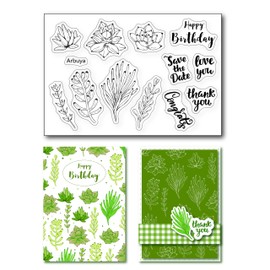 Arbuya Sellos decorativos transparentes para hacer tarjetas y álbumes de recortes